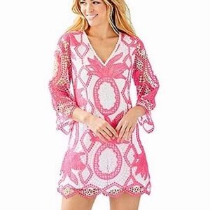 Lilly Pulitzer Pink Tropics Lottie Juice Stand Romper Size 6